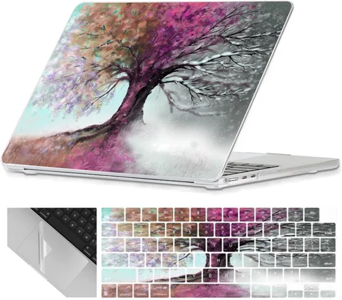 Miniatura 40 de Se7enline Funda compatible con MacBook Air de 15 pulgadas M4 M3 M2 2025 2024 2023 de 15.3 pulgadas con MacBook Air A2941/A3114/A3241 funda rígida