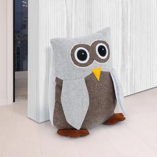 Miniatura 8 de SWISSELITE Bonito tope de puerta decorativo para el hogar y la oficina, diseño de animales compactos con tela suave Rosa alpaca