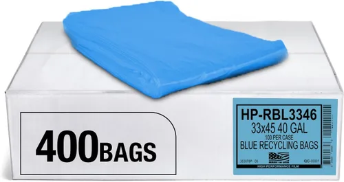 Miniatura 8 de Aluf Plastics HP Bolsa Azul de Baja Densidad Súper Hexeno con Sello de Estrella Plegada en Grupo, Capacidad de 45 Galones, 40" x 46" (Paquete de 100)