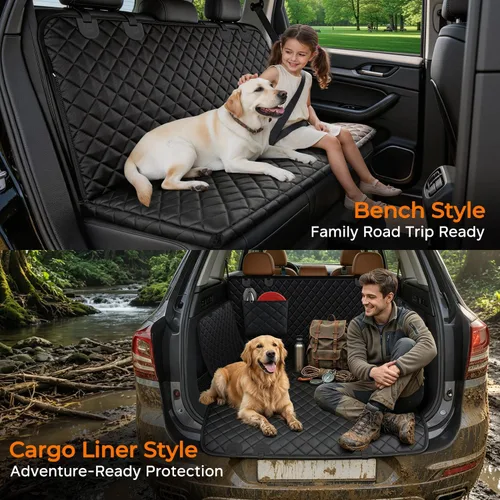 Miniatura 5 de URPOWER Funda de asiento para perro, hamaca 100% impermeable, 600D, resistente, a prueba de arañazos, antideslizante, duradera, suave