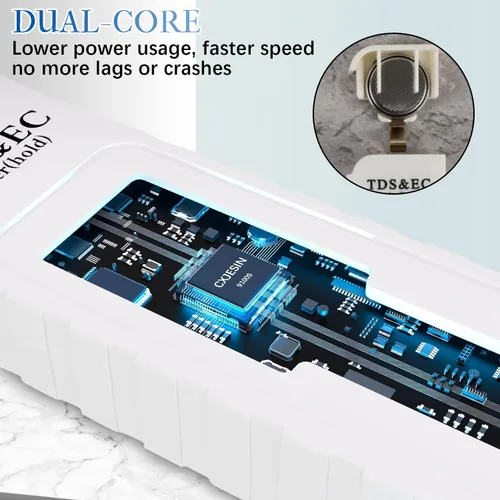 Miniatura 6 de Probador digital de calidad de agua 4 en 1,2025 NewTDS/EC/Temperatura (°C/°F)Medidor,Medidor 0-9990 PPM,Probador de agua para agua potable Sistema