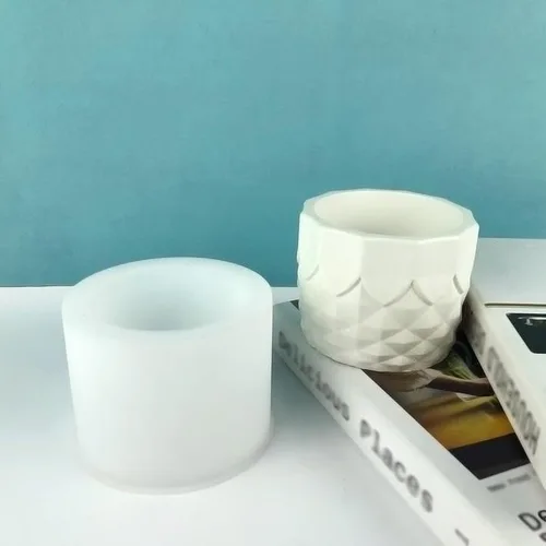 Miniatura 4 de Molde de silicona para florero, moldes de resina para florero, molde de resina para hacer manualidades, florero, decoración del hogar Estereoscópico