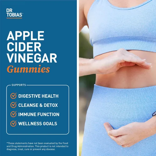 Miniatura 5 de Dr. Tobias Probióticos y prebióticos inmunes profundos y gomitas de vinagre de sidra de manzana, apoya la salud digestiva, la función inmunológica
