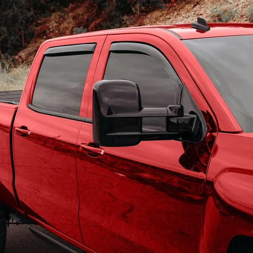 Miniatura 2 de Voron Glass Protectores de lluvia extra duraderos en canal para Chevrolet (Chevy) Silverado 2500HD/3500HD 2015-2019 Crew Cab, deflectores de Para