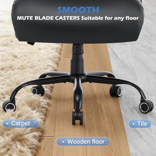 Miniatura 8 de Silla de oficina grande y alta de 500 libras, cómoda silla ejecutiva resistente con soporte lumbar ajustable para dolor de espalda, silla
