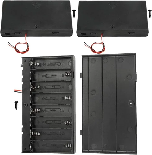 Miniatura 11 de 5 piezas Soporte de caja de batería de 2 AA con enchufe USB hembra 2 AA Caja de batería de alimentación con interruptor de encendido/apagado