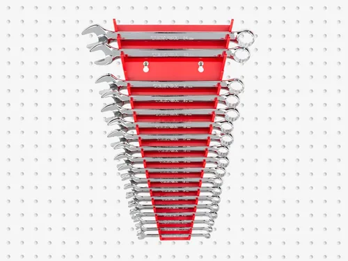 Miniatura 6 de TEKTON Organizador de llaves combinadas de 19 herramientas (rojo) ORG29219 Fabricado en Estados Unidos