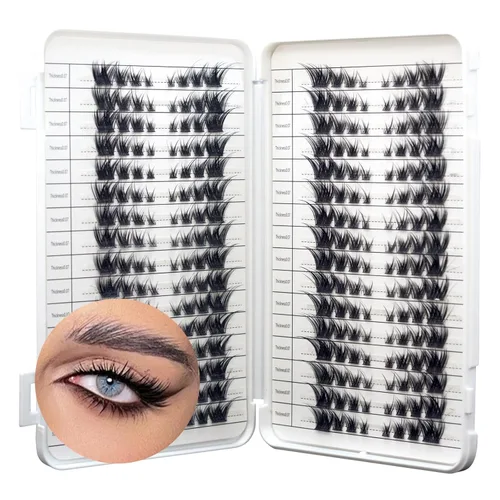 Miniatura 8 de Extensiones de racimos de pestañas individuales falsas de visón Manga para Cosplay, pestañas postizas DIY, extensiones individuales de 512 racimos