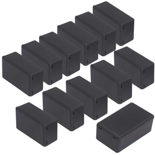 Miniatura 14 de Zulkit 12 cajas de proyecto de plástico ABS para proyectos eléctricos, caja de conexiones de energía, color negro, 1.97 x 1.10 x 0.59 pulgadas