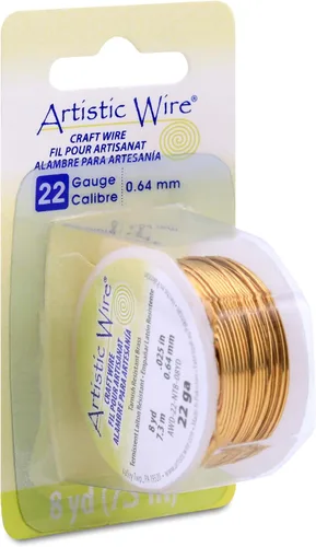 Miniatura 23 de Artistic Wire - Alambre para manualidades (calibre 10, 1,5 m, latón resistente a las manchas)