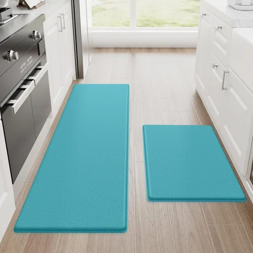 Miniatura 54 de StepRite Tapetes de cocina, 2 tapetes acolchados, antifatiga, para piso, de escritorio, antideslizante, impermeables, oficina, alfombras de 17.3 x