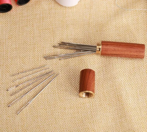 Miniatura 9 de Yklbpd 18 agujas de coser grandes para ojos, hilo hecho a mano, aguja de hilo de bordar de acero inoxidable afilada para cuero y tapiz