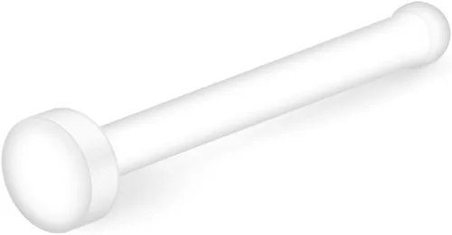 Miniatura 2 de Ruifan Anillo de hueso de nariz transparente de 22G Bioflex, retenedor para el cuerpo, joyería para el cuerpo, parte superior plana de 0.079 in