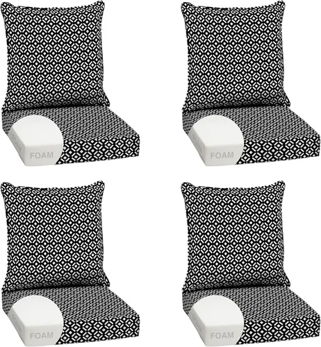 Miniatura 152 de Arden Outdoor Deep Seat Cushion Set, 24 x 24 pulgadas, Cojín para patio resistente al clima, a la lluvia y a la decoloración para silla, sofá y sofá