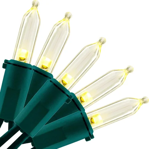 Miniatura 9 de YULETIME - Luces de Navidad LED púrpuras con cable marrón, 33 pies, 100 unidades, juego de luces de cadena certificadas por UL, calidad comercial