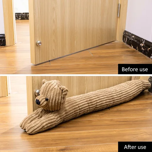 Miniatura 5 de SWISSELITE Tapón de 36 pulgadas para debajo de la puerta, bloqueador de ruido decorativo para puerta, tapón de aire para animales con peso de 1.43