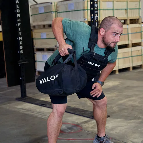 Miniatura 4 de Valor Fitness Self- Fill Sandbags- Stone & Atlas Style - Built in Filler Bags 50,70, 100 or 200 lb Options Strength Training Workouts