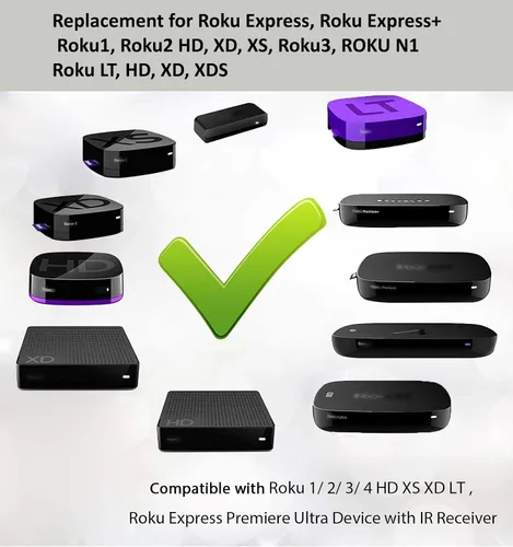 Miniatura 2 de Mando a distancia reemplazado para Roku 1 2 3 4 HD LT XS XD Roku Express 3900R Premiere 4620XB 4210XB 3900R 2500R 2700R 2450XB con botones de acceso