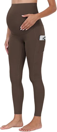 Miniatura 6 de WHOUARE Leggings de maternidad sobre el vientre con bolsillos para mujer, cintura alta, entrenamiento, pantalones de yoga