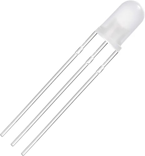 Miniatura 5 de CHANZON 100 luces de diodo LED difusas rojas y azules de 0.197 in, cátodo común (esmerilado redondo bicolor) lámparas de bombilla de iluminación F)