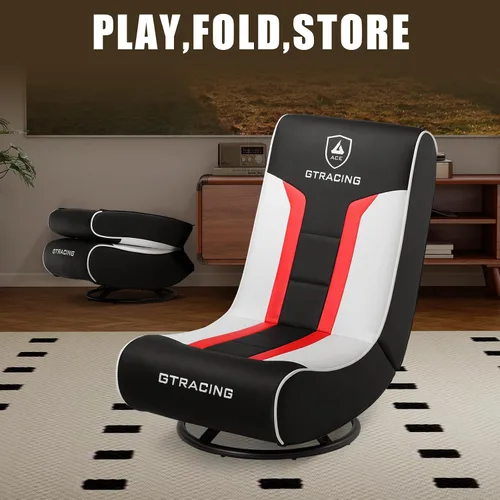 Miniatura 4 de GTPLAYER Silla de Piso para Juegos Plegable Silla Giratoria para Piso para Niños Chicos Cómoda Silla para Videojuegos con 360° Multipropósito