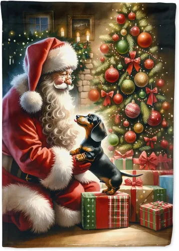 Miniatura 86 de Caroline's Treasures DAC4159CHF - Bandera de casa de Husky siberiano y Papá Noel para porche, grande, para colgar en la pared, poliéster