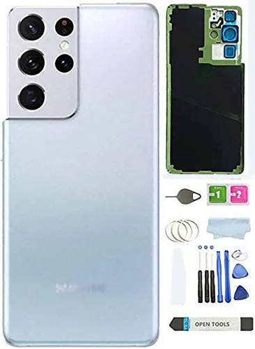 Miniatura 3 de Galaxy S21 Ultra - Carcasa de repuesto para Samsung Galaxy S21U S21 Ultra 5G SM-G998B G998U G998U1 G998U1 G998W con piezas de lente de cámara