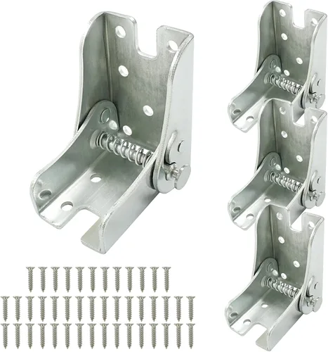 Miniatura 8 de 2 soportes de bisagra plegables, bisagras autobloqueantes, soporte de mesa plegable de 90 grados, accesorios de patas resistentes para mesa