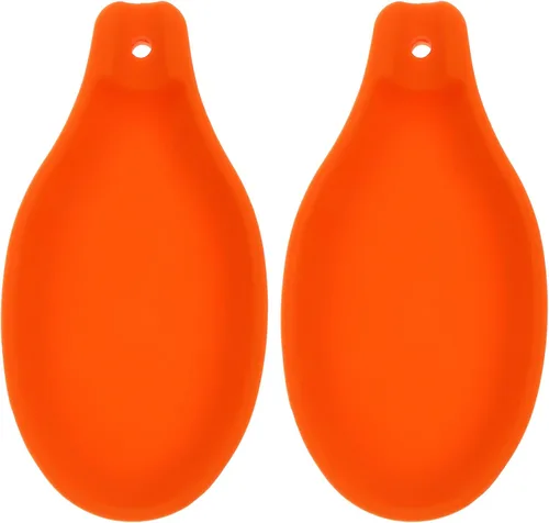 Cabilock 2 soportes de silicona para cucharas y almohadillas de almacenamiento de utensilios de cocina para estufa, sin diseño, ideal para cuchara y