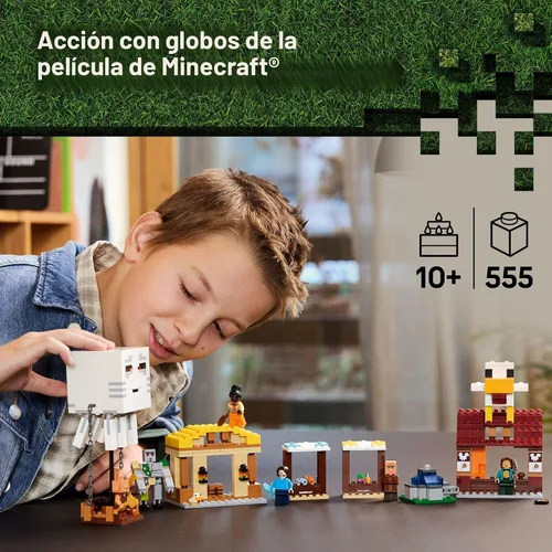 Miniatura 2 de LEGO Minecraft El Ataque del Globo Ghast a la Aldea - Juego de Construcción de Juguetes para Niños, Niñas y Niños de 10+ Años - Incluye Minifiguras