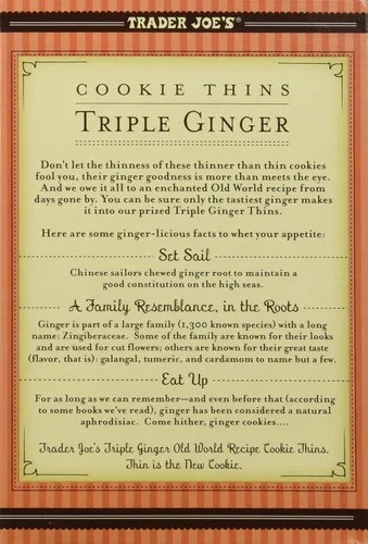 Miniatura 4 de Trader Joe's Cookie Thins Triple jengibre 9 oz