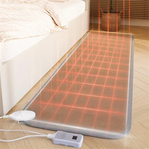 Miniatura 2 de Calentador de suelo radiante infrarrojo, alfombra eléctrica con 60 ajustes de calor, protección contra sobrecalentamiento, 12 horas de apagado