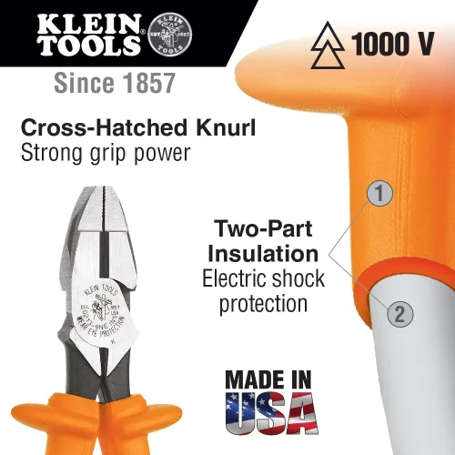 Miniatura 5 de Klein Tools 33527 Kit de herramientas aisladas de uso general, 1000 voltios, viene en estuche personalizado con cerradura de 3 paletas, 22 piezas