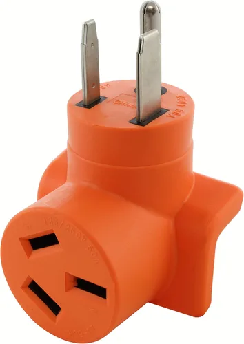 AC WORKS [WD6501050] Enchufe de soldador 6-50P a 10-50R 3 clavijas 50A 125/250 voltios más antiguo secador/adaptador de rango