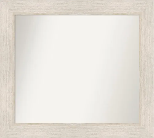Amanti Art Espejo personalizado, espejo de baño de madera dura, espejo de pared o espejo de tocador de baño sobre el fregadero (26 x 29 pulgadas),