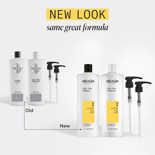 Miniatura 2 de Nioxin Shampoo & Conditioner Liter Duo Sets Prepacks with Pumps Included Systems 1-4 For Natural, Colored, & Damaged Hair with Light to