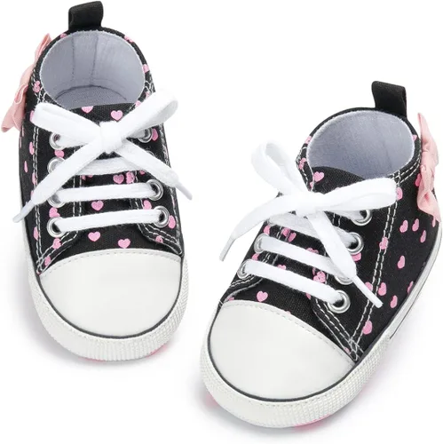 Miniatura 15 de KIDSUN zapatos deportivos altos hasta el tobillo para bebés, niños y niñas con suela antideslizante, suaves, para recién nacidos, zapatos