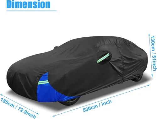 Miniatura 7 de X AUTOHAUX para Jeep Wrangler Funda de 2 Puertas Impermeable SUV para Jeep Wrangler Unlimited Sport/Sahara/Rubicon JK JL TJ YJ Protección Todo Clima