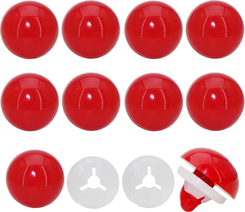 Thalinfayi - 60 ojos de seguridad y arandelas seguras para ganchillo Amigurumi - Ojos de seguridad de plástico grandes de 0.945 in, ojos de Rojo