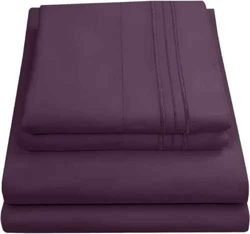 Miniatura 83 de Juego de sábanas de 1800 hilos – Sábanas de microfibra cepillada suave de calidad egipcia – Juego de ropa de cama de lujo con sábana encimera