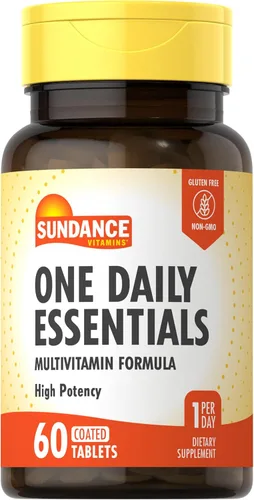 Sundance Multivitamínico diario para adultos | 60 tabletas | Fórmula de alta potencia | Suplemento sin OMG y sin gluten