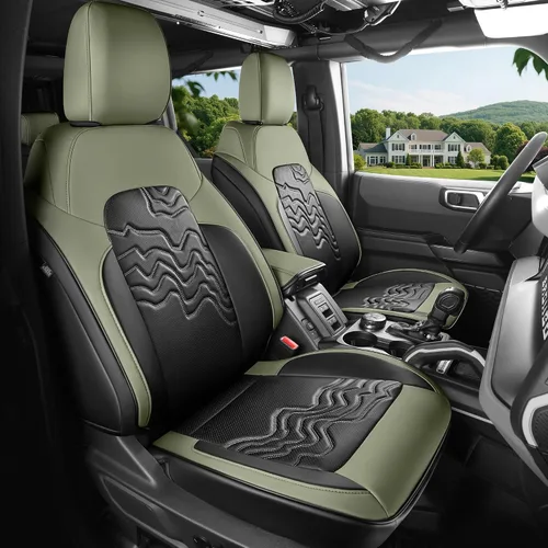 Miniatura 11 de Red Rain Fundas de cuero para asiento F150, ajuste personalizado para Ford F150 SuperCrew/CrewCab 2015 a 2025 XL XLT STX, camioneta pickup, juego
