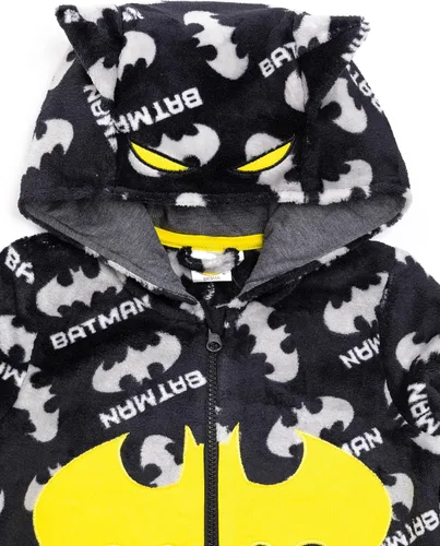 Miniatura 5 de DC Comics Batman Onesie Boys Kids Dark Knight Black All In One