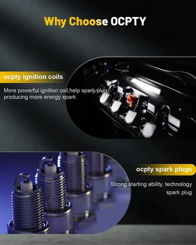 Miniatura 7 de OCPTY Paquete de bobinas de encendido y bujías para Lexus GS430 4.3L/V8, 2003-2009 para Toyota 4Runner 4.7L/V8#UF230, juego de 8 bobinas