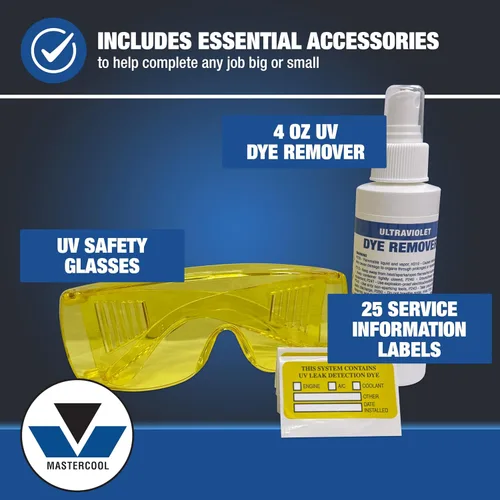 Miniatura 6 de Mastercool (53351-B) kit de detección de fugas ultravioleta profesional con mini luz de 50 vatios
