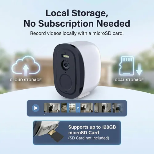Miniatura 7 de Cámaras de seguridad 2K inalámbricas para exteriores con WiFi 2.4G/5G, cámaras Tuya alimentadas por batería para seguridad del hogar, detección