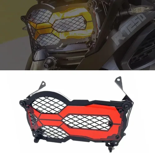 Miniatura 9 de R1200GS R1250GS motocicleta faro cabeza luz delantera lámpara protector protector rejilla para BMW R 1200 1250 GS LC ADV aventura