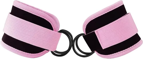 Miniatura 15 de Correas de tobillo de fitness para máquinas de cable, paquete de 2, cómodas y ajustables, puños de tobillo y muñeca acolchados, correas para piernas