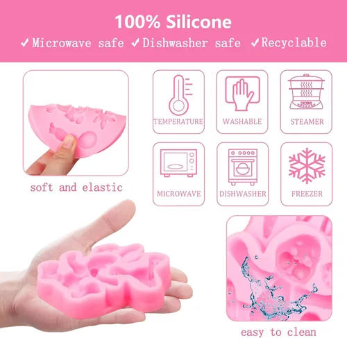 Miniatura 3 de Moldes de silicona de conejo para chocolate, 4 piezas de conejo, zanahoria, conejo de Pascua, fondant, moldes para hornear para decoración