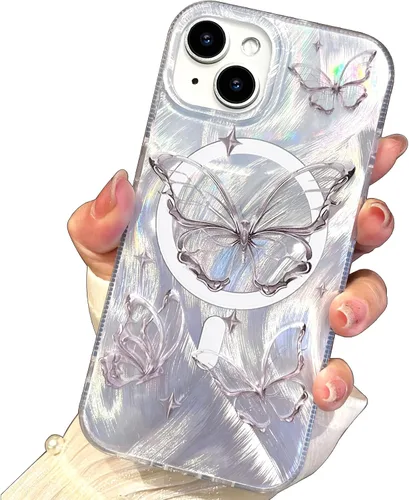Miniatura 22 de I-MGAE-IN-AR Funda compacta para iPhone 11, diseño de mariposa, marco de protección de lente de cámara con diamante 3D, bonitas fundas protectoras